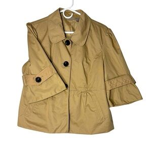 Kim Rogers‎ Tan Button-Up 3/4 Sleeve Jacket